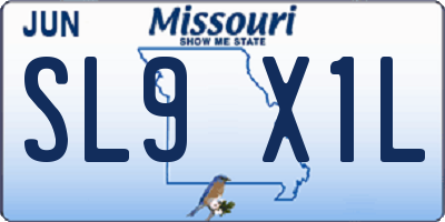 MO license plate SL9X1L