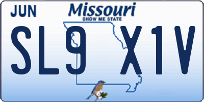 MO license plate SL9X1V