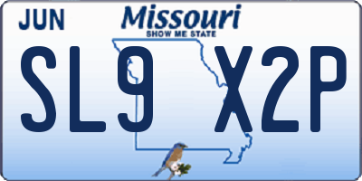 MO license plate SL9X2P