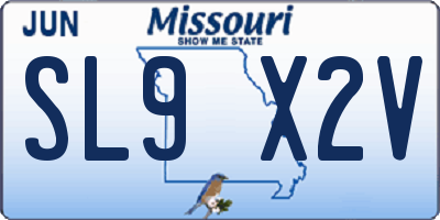 MO license plate SL9X2V