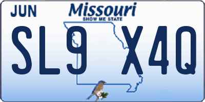 MO license plate SL9X4Q
