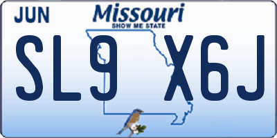 MO license plate SL9X6J