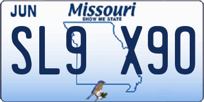MO license plate SL9X9O
