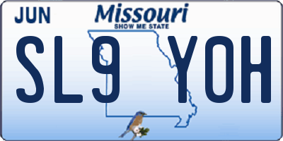 MO license plate SL9Y0H