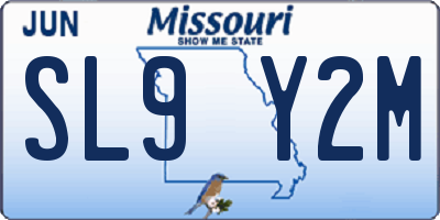 MO license plate SL9Y2M