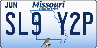 MO license plate SL9Y2P