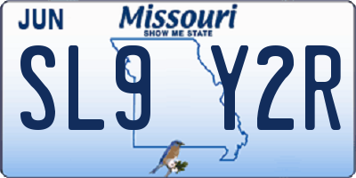MO license plate SL9Y2R