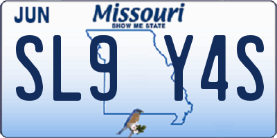 MO license plate SL9Y4S