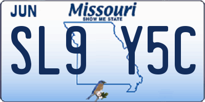MO license plate SL9Y5C