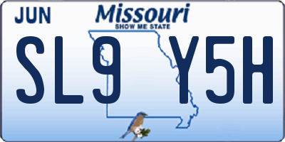 MO license plate SL9Y5H