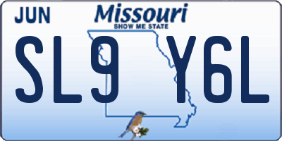 MO license plate SL9Y6L