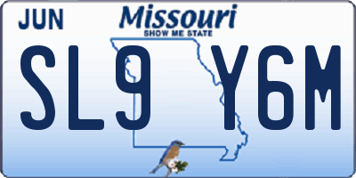 MO license plate SL9Y6M