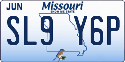 MO license plate SL9Y6P