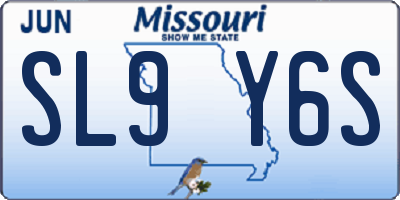 MO license plate SL9Y6S