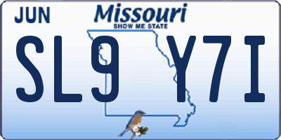 MO license plate SL9Y7I