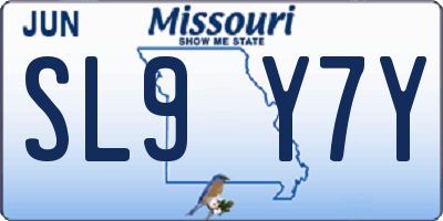 MO license plate SL9Y7Y