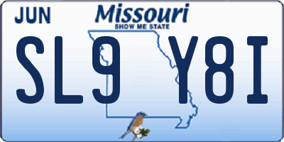MO license plate SL9Y8I