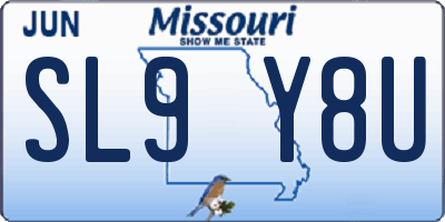MO license plate SL9Y8U