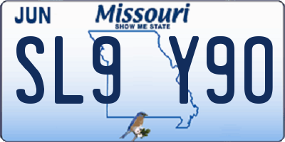 MO license plate SL9Y9O