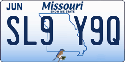 MO license plate SL9Y9Q