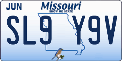 MO license plate SL9Y9V