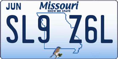 MO license plate SL9Z6L