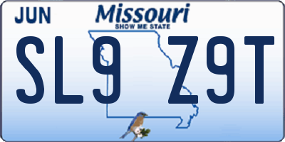 MO license plate SL9Z9T