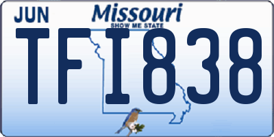 MO license plate TFI838