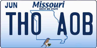 MO license plate TH0A0B