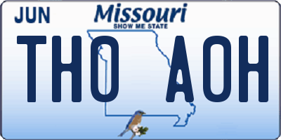MO license plate TH0A0H