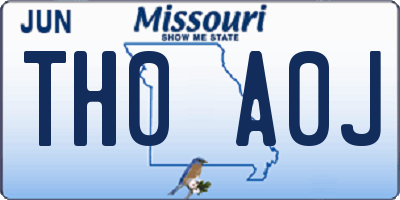 MO license plate TH0A0J
