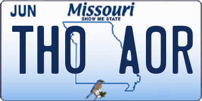MO license plate TH0A0R