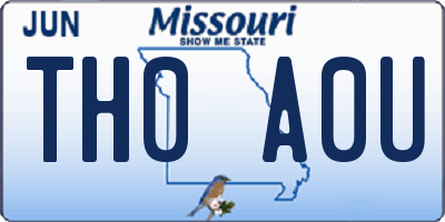 MO license plate TH0A0U