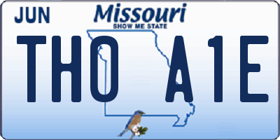 MO license plate TH0A1E