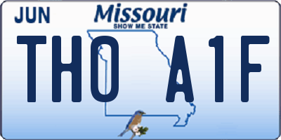 MO license plate TH0A1F