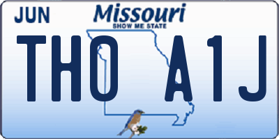 MO license plate TH0A1J