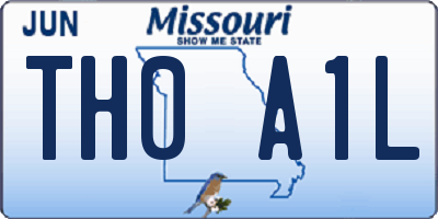 MO license plate TH0A1L
