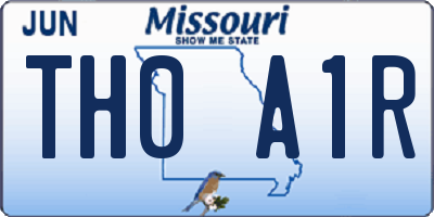 MO license plate TH0A1R