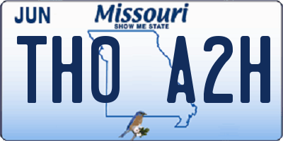 MO license plate TH0A2H
