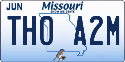 MO license plate TH0A2M