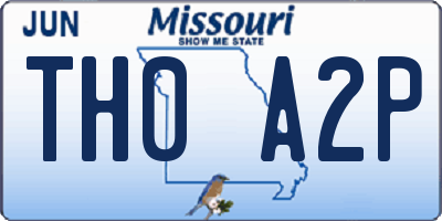 MO license plate TH0A2P