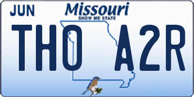 MO license plate TH0A2R