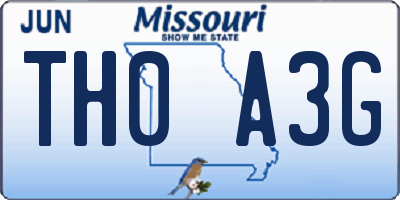 MO license plate TH0A3G