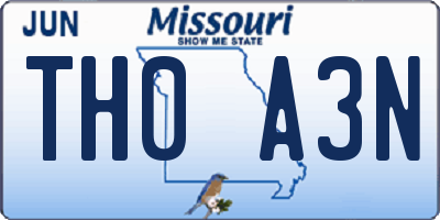 MO license plate TH0A3N