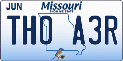 MO license plate TH0A3R