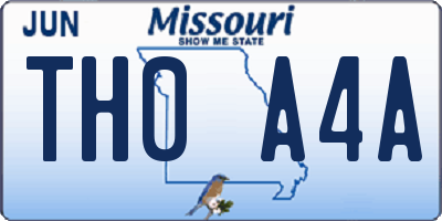 MO license plate TH0A4A