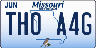 MO license plate TH0A4G
