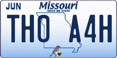 MO license plate TH0A4H