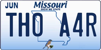 MO license plate TH0A4R