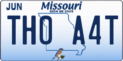 MO license plate TH0A4T